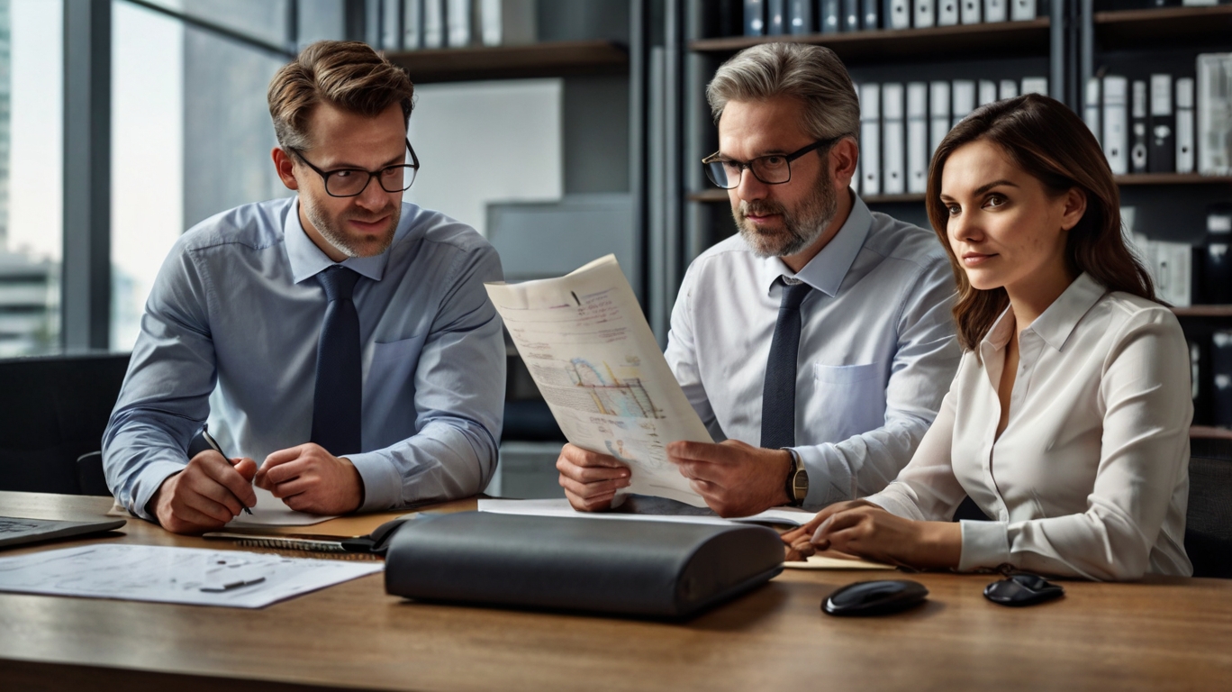 Financial audit professionals at work